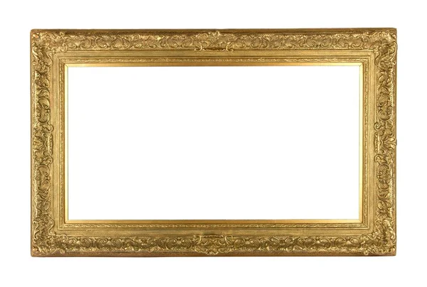 Een Klassiek Vintage Frame Voor Een Foto Geïsoleerd Een Witte — Stockfoto