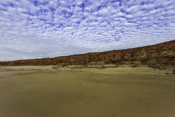 Beautiful View Sandy Seashore Hills Background — Stock Photo, Image