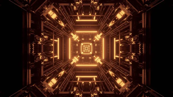 Μια Αφηρημένη Απεικόνιση Γεωμετρικών Σχημάτων Λαμπερά Χρυσά Φώτα Ιδανικό Για — Φωτογραφία Αρχείου
