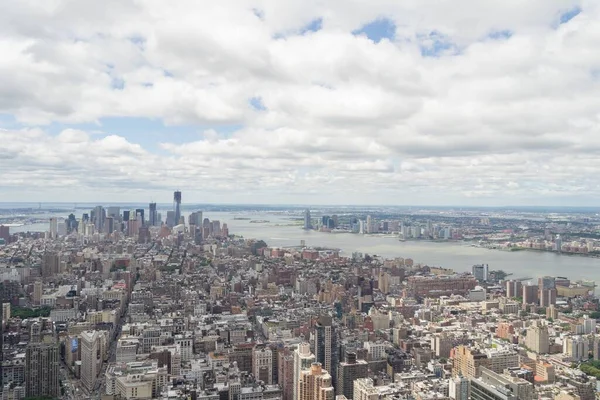 Stadsbild New York City Molnig Himmel Dagen Usa — Stockfoto