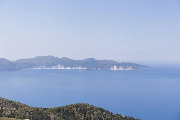 Mirador Con Vistas Mar Islote Isla Cefalonia Grecia — Foto de Stock