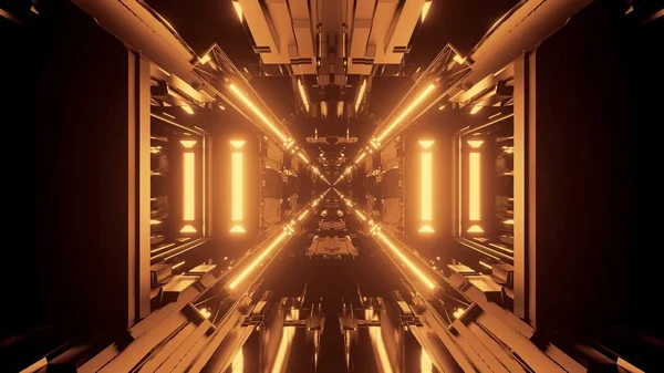 Абстрактна Ілюстрація Геометричних Фігур Сяючими Золотими Вогнями Ідеально Підходить Шпалер — стокове фото