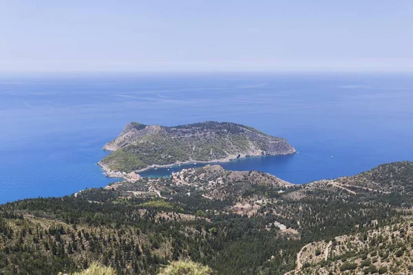 Mirador Con Vistas Mar Islote Isla Cefalonia Grecia — Foto de Stock