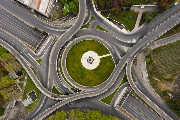 Drone Shot Tbilisi Lock April 2020 Due Coronavirus — Stock Photo, Image