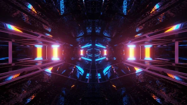Een Kosmische Achtergrond Met Kleurrijke Laserlichten Moderne Sci Achtergrond — Stockfoto