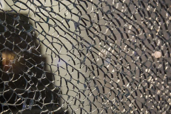 Cracked Glass Shop Window — Stock Photo, Image