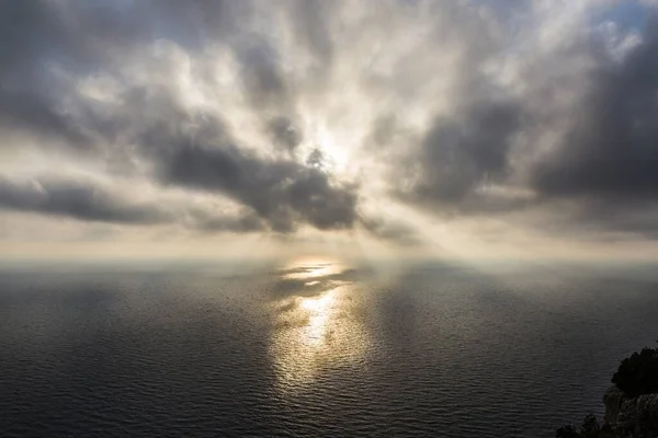 Захід Сонця Хмари Закінтосі Греція — стокове фото