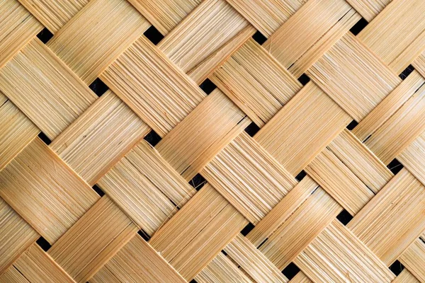 古い竹の織りのテクスチャのクローズアップショット 背景に最適です — ストック写真