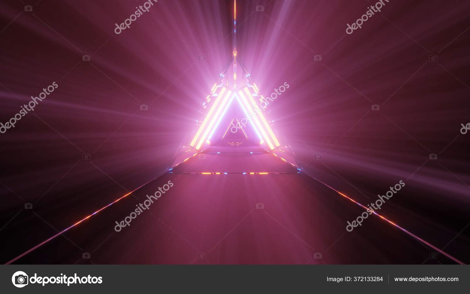 一个具有五彩缤纷的未来科幻小说背景的很酷的例证——图库图片© Wirestock #372133284, image size:1600x1000