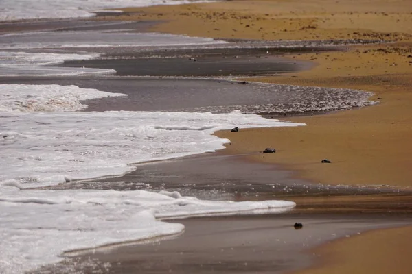 Plage Vide Personne Endroit Calme Sur Une Plage Espagnole — Photo