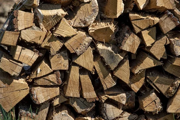 Dřevěné Kusy Jeden Druhém Pozadí — Stock fotografie