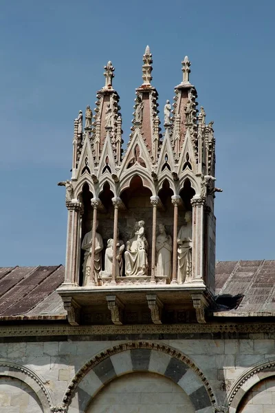 Sculpture Sainte Famille Sur Entrée Ancien Cimetière Monumental Toscane Italie — Photo