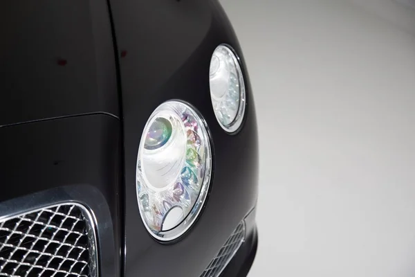 Headlights Modern Luxury Car White Background — Stock Photo, Image
