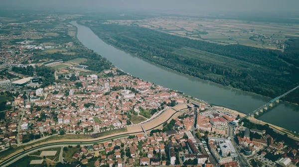 Řeka Rhein Městské Budovy Kehl — Stock fotografie