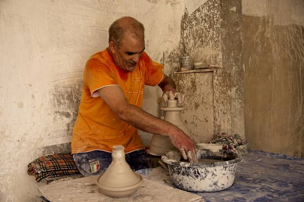 Fez Morocco September 2018 Keramik Aus Traditionellem Stoff Fes Marokko — Stockfoto