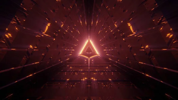 Une Illustration Forme Triangulaire Cool Avec Des Lumières Techno Futuristes — Photo