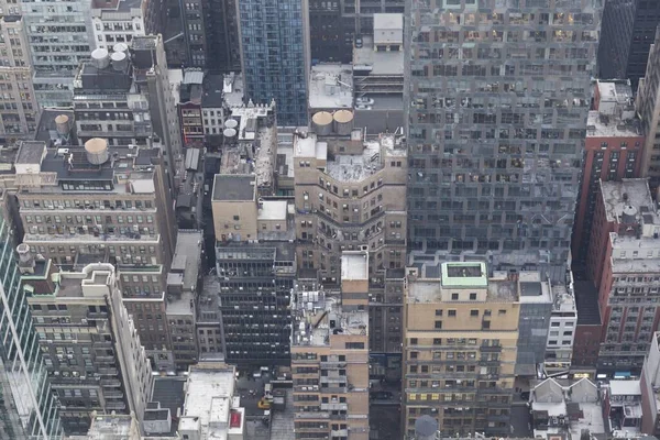 Gratte Ciel Manhattan Vus Haut Point Vue Rocheux Dans Bâtiment — Photo