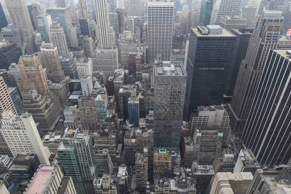 Gratte Ciel Manhattan Vus Haut Point Vue Rocheux Dans Bâtiment — Photo