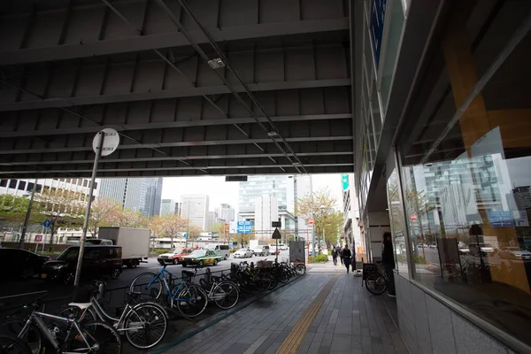 Bike Parking Area Front Commercial Building — стоковое фото