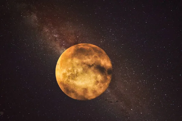 Uma Bela Imagem Lua Universo Estrelado Perfeito Para Fundo — Fotografia de Stock