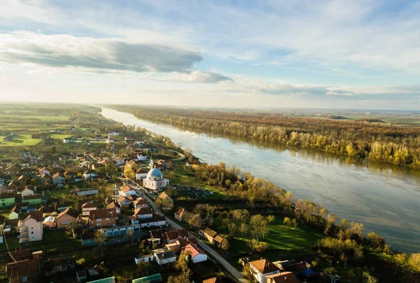 Rzeka Rhein Budynki Miejskie Kehl — Zdjęcie stockowe