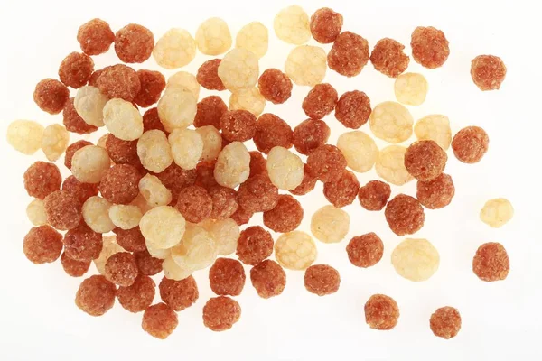 Overhead Shot Shaped Cereals Vanilla Chocolate Flavors — Stock Photo, Image