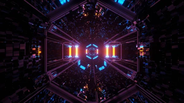 カラフルなレーザー光を用いた宇宙背景 現代の科学 Fi背景 — ストック写真
