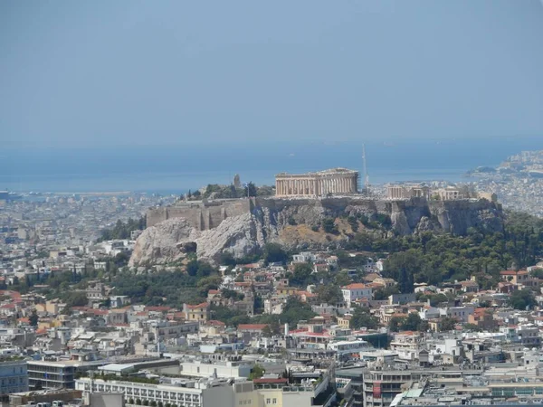 Ett Vackert Panoramautsikt Över Aten Grekland — Stockfoto