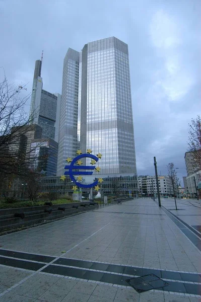 Frankfurt Germany Nov 2007 European Bank Building Boulevard — 스톡 사진