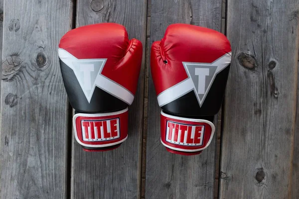 Las Vegas United States Jun 2019 Pair Red Boxing Gloves — Stock Photo, Image