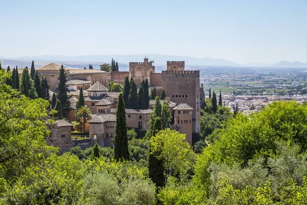 Widok Alhambra Granadzie Hiszpania — Zdjęcie stockowe