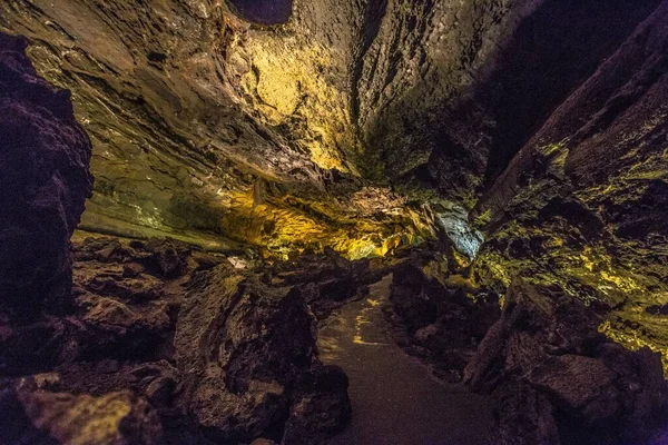 Famosa Cueva Los Verdes Isla Lanzarote Islas Canarias España —  Fotos de Stock