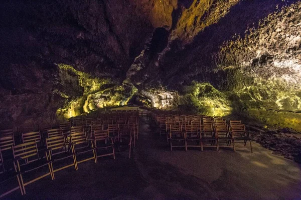 Famosa Cueva Los Verdes Ilha Lanzarote Ilhas Canárias Espanha — Fotografia de Stock