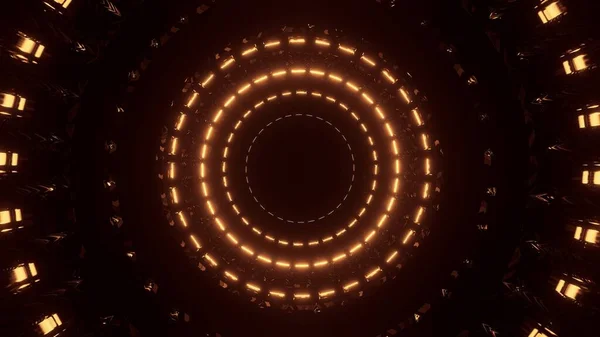 Een Adembenemende Illustratie Van Een Futuristische Tunnel Met Neonverlichting — Stockfoto