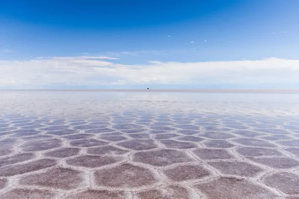 Texture Sabbia Visibile Sotto Mare Cristallino Cielo Sullo Sfondo — Foto Stock