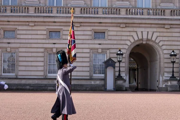 Londres Reino Unido Mar 2018 Icónico Cambio Guardia Palacio Buckingham — Foto de Stock