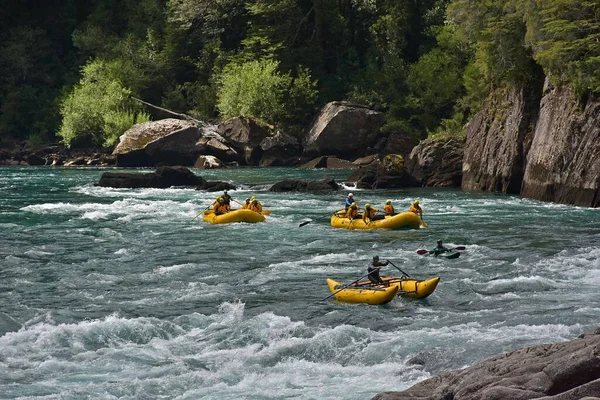 Futaleufu Chili Février 2020 Kayak Sur Rivière Futaleufu — Photo