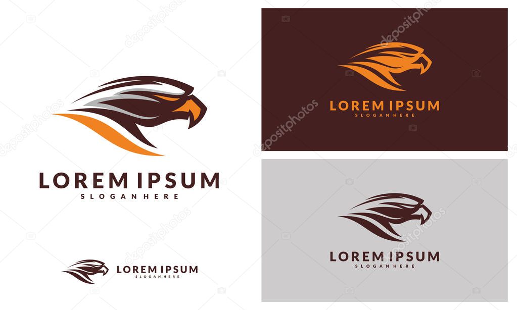 Creative design Illustration with eagles logo