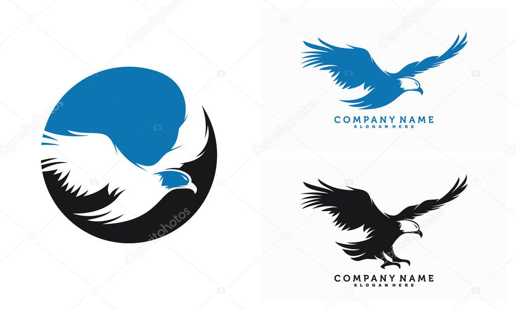 Creative design Illustration with eagles logo