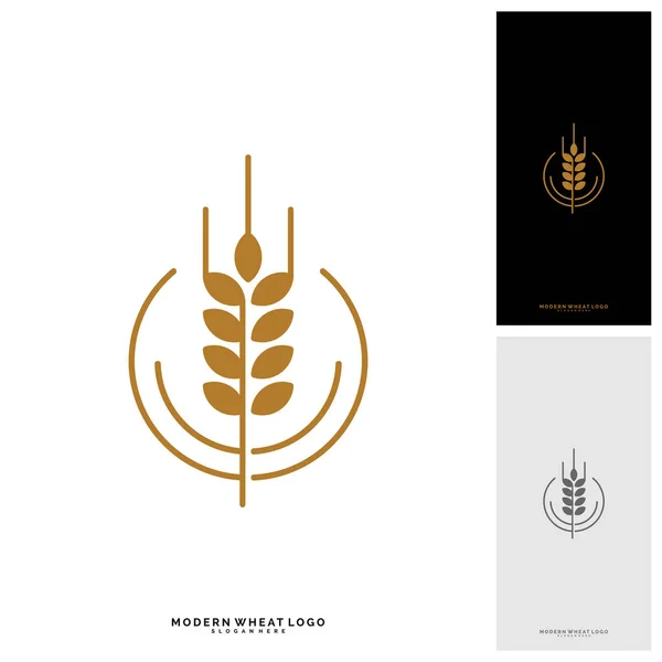 Wheat Luxury Grain and bread labels. Nature wheat. Agriculture wheat Logo Template Vector — Stock Vector