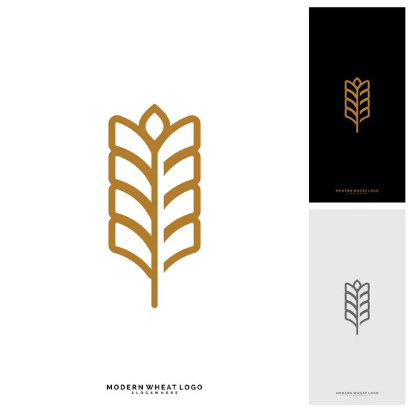 Пшениця Розкішні зернові та хлібні етикетки. Природа пшениці. Логотип сільськогосподарської пшениці Векторний — стоковий вектор