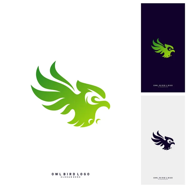 Modèle de conception de logo de hibou vecteur. Logo oiseau Concept Vector — Image vectorielle