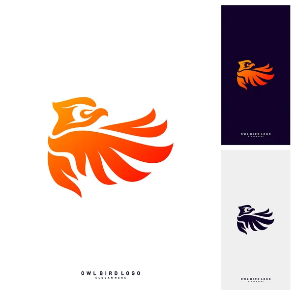 Modèle de conception de logo de hibou vecteur. Logo oiseau Concept Vector — Image vectorielle
