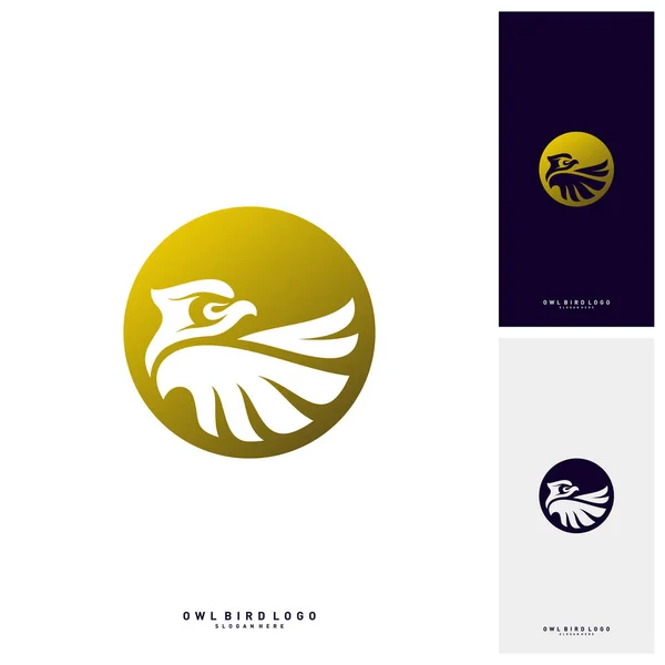 Modèle de conception de logo de hibou vecteur. Logo oiseau Concept Vector — Image vectorielle