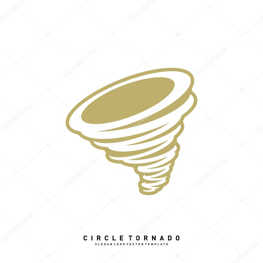 Tornado Logo Design Concept Vector Template. Hurricane Logo Vector Icon