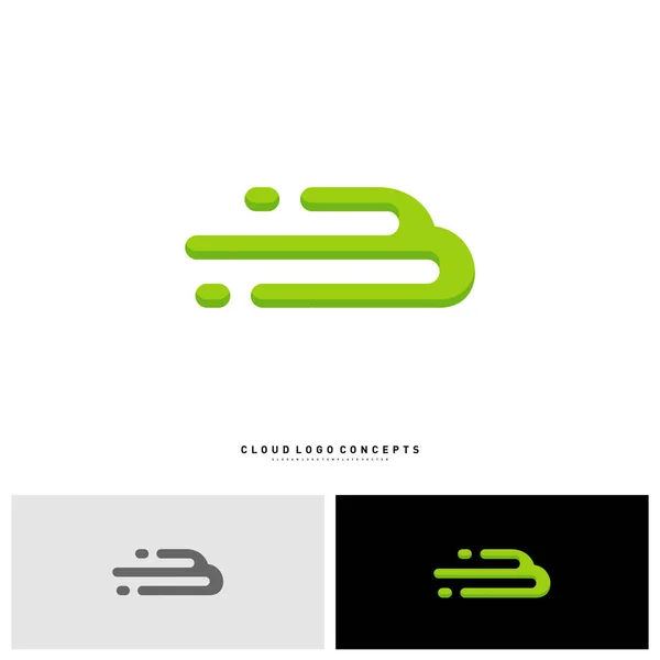 Fast Cloud Logo Design Concept Vector. Πρότυπος διάνυσμα λογότυπου συννέφους τεχνολογίας — Διανυσματικό Αρχείο