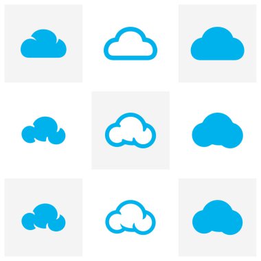 Lüks Bulut Logosu Tasarım Vektörü. Bulut Logo Şablonu Vektörü