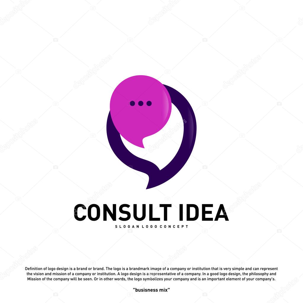 Modern Business Consulting Agency logo design template. Elegant Simple Consult logo concept