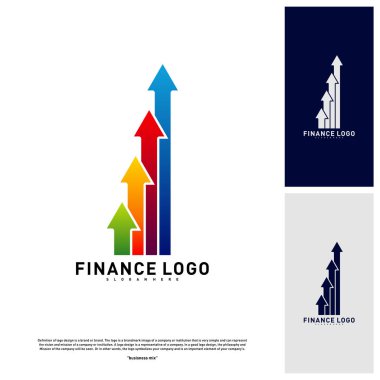 İş İstatistikleri Finans Logosu Kavram Vektörü. Finans logosu şablonu