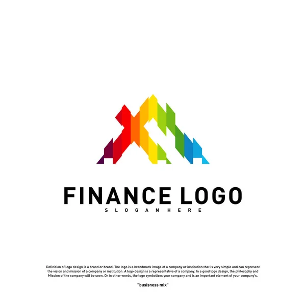 Logo Business Finance Concept Vector. Modèle de logo Finance — Image vectorielle